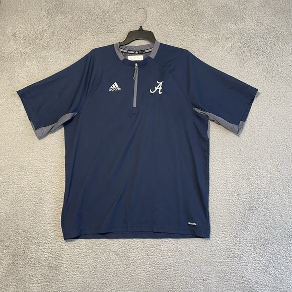 ADIDAS ATLANTA BRAVES WARMUP JACKET Blue GRAY MENS Large - Picture 1 of 16